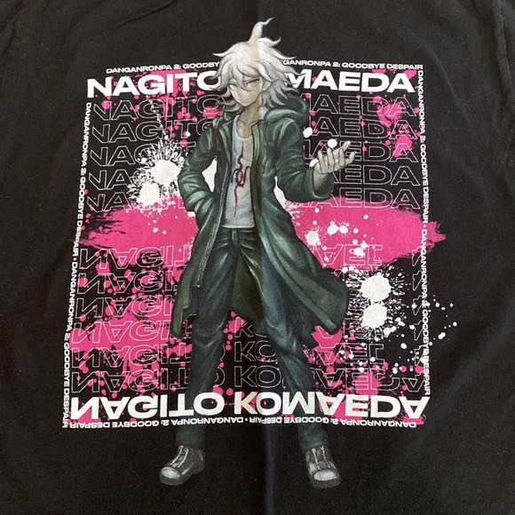 Nagito Komaeda Black T-Shirt, size M - Picture 2 of 3
